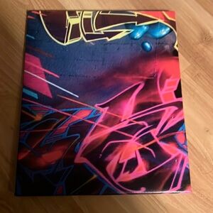 Graffiti street mural art-inspired for wall with wooden frame. 10"x 12"